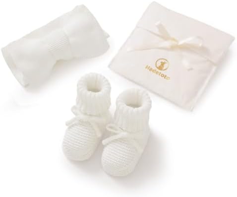 Hadetoto Baby Headband and Booties Set, 100% Organic Cotton by Hadetoto