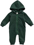 FYBITBO Infant Baby Boys Girls Clothing Zipper Hooded Jumpsuit Romper Long by FYBITBO