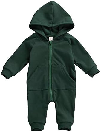 FYBITBO Infant Baby Boys Girls Clothing Zipper Hooded Jumpsuit Romper Long by FYBITBO