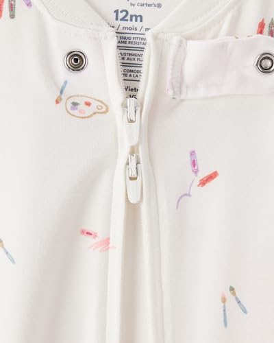Carter's Baby Boys' Purelysoft Long-sleeve 2-way Zip Pajamas - Image 2