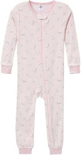 Gerber Baby Girls 3-Pack Snug Fit Footless One Piece Cotton Pajamas - Image 3