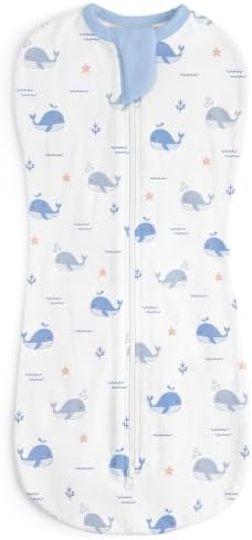 Baby Swaddle 0-2 Months, Cotton Arm-In Zipper Sleep Sack, Wearable Blankets Wrap by SANDJEST