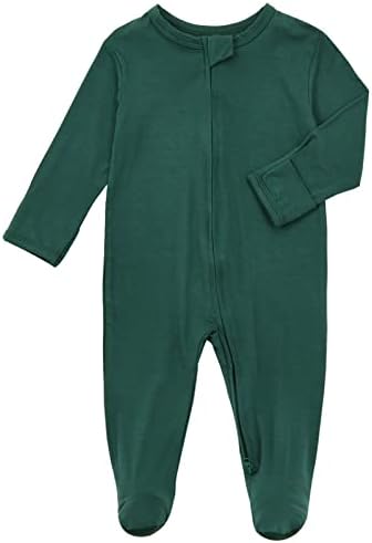 Aablexema Baby Rayon of Bamboo Footed Pajamas Zipper by Aablexema