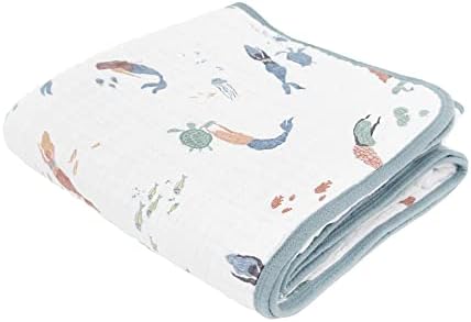 Little Unicorn Muslin Quilt Blanket | 100% Cotton Soft Multi-Layered Muslin by LittleUnicorn