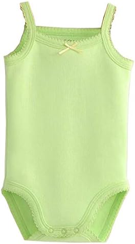 Girls Spaghetti Strap Bodysuit Sleeveless Tank Top Cotton One-Pieces Pack of - Image 2