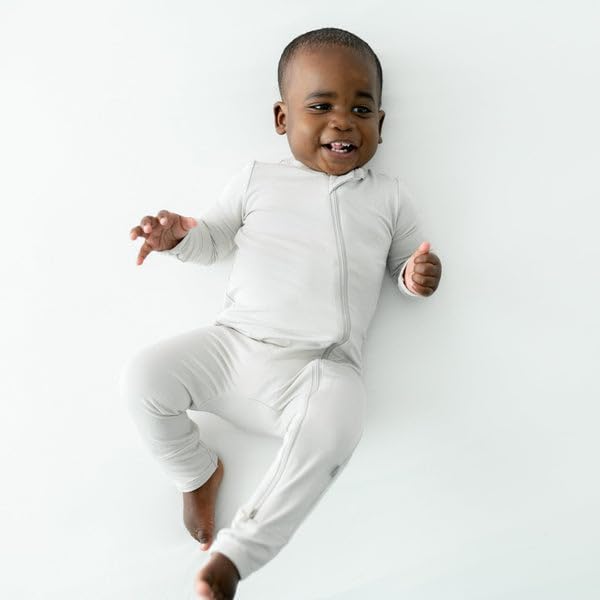 KYTE BABY Unisex Rayon Made From Bamboo Zippered Rompers 0-24 Months