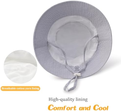 Baby Sun Hat Infant Toddler Summer Cotton Yarn Beach Bucket Hat - Image 4