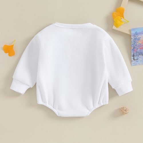 VISGOGO Newborn Infant Baby Boy Oversized Romper Sweater Bodysuits Coming Home - Image 5