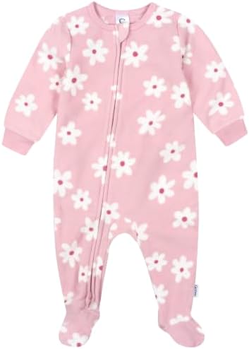 Gerber Baby Girls' Toddler Fleece Footed Pajamas 3-pack - Image 2