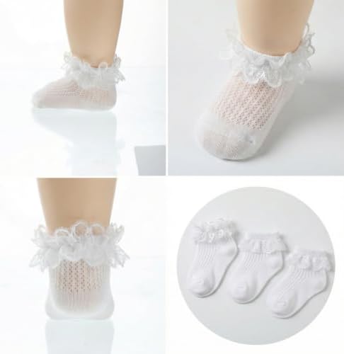 3 Pairs Baby Girl Ruffle Socks - Image 7
