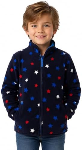 Toddler Boys Girls Fleece Jacket Lightweight Fall Spring 2-12 Years by EIGIOO
