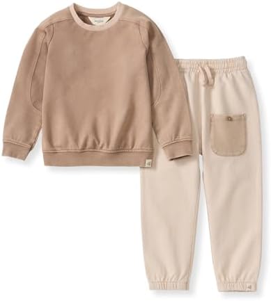 Burt's Bees Baby Boys Shirt and Pant Set, Long Sleeve Top & Bottom Outfit Bundle by BurtsBeesBaby