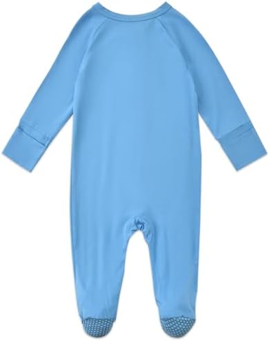 Aablexema Baby Rayon of Bamboo Footed Pajamas Zipper - Image 4