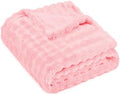 Pink Fleece Baby Blanket, Soft Cozy Baby Blankets by KIVEE