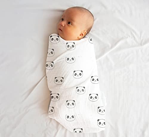 100% Muslin Swaddle Blankets, Baby Swaddling Blankets - Image 4