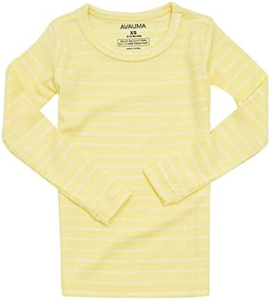 AVAUMA Stripe Pattern Baby Boys Girls Pajama Set Kids Toddler Snug fit Ribbed - Image 4
