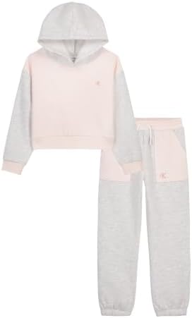 Calvin Klein Girls' 2-piece Fleece Pant Set, Hoodie by CalvinKlein