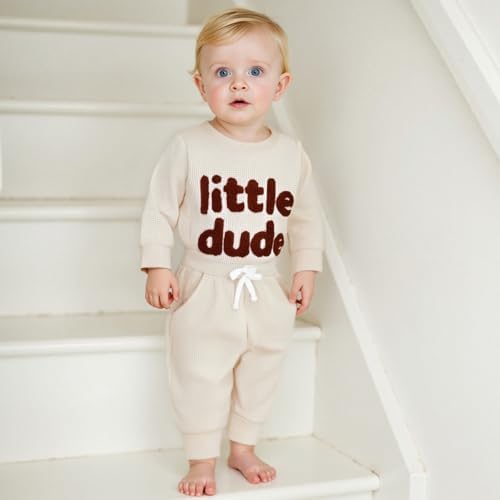 Giraropa Newborn Baby Boy Clothes Rib Knit Romper Jumpsuit Solid Sweater - Image 5