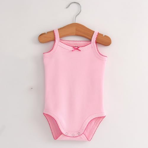 Girls Spaghetti Strap Bodysuit Sleeveless Tank Top Cotton One-Pieces Pack of - Image 3