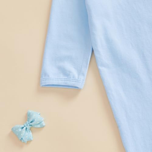 Baby Coming Home Outfit Boy Girl Plain Long Sleeve Romper Jumpsuit - Image 5