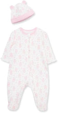 Little Me Clothes for Baby Girls 100% Cotton Scratch-Free Tag Footed One-Piece by LittleMeChildrensApparel