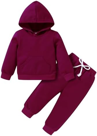 Happy Town Baby Fall Outfits for Girl Boy Long Sleeve Hoodie Top and Long by HappyTown