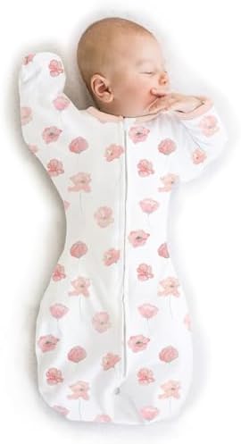 SwaddleDesigns Organic Transitional Swaddle Sack, Arms Up Half-Length Sleeves & by SwaddleDesigns