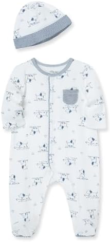 Little Me Baby Boy Clothes 2-Piece Baby Sleeper and Cap Set, 100% Cotton by LittleMeChildrensApparel