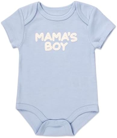 Baby Essentials Baby Boys 5 Piece Bodysuit Set - Image 3