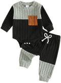 Giraropa Newborn Baby Boy Clothes Rib Knit Romper Jumpsuit Solid Sweater by Giraropa