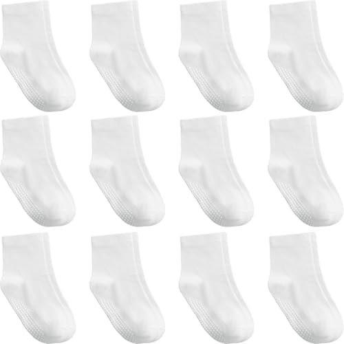 Aroveea Toddler Socks Non Slip Grip Ankle Baby 12 Pack by Aroveea