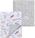 CREVENT 2Pcs 30''X40'' Cute Cozy Fluffy Warm Baby Blankets by CREVENT