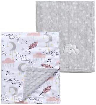 CREVENT 2Pcs 30''X40'' Cute Cozy Fluffy Warm Baby Blankets by CREVENT