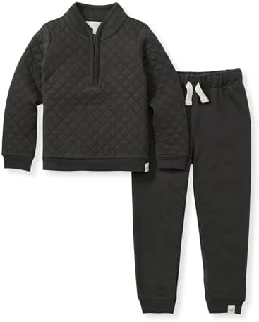 Burt's Bees Baby Boys Shirt and Pant Set, Long Sleeve Top & Bottom Outfit Bundle by BurtsBeesBaby