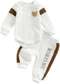 Giraropa Newborn Baby Boy Clothes Rib Knit Romper Jumpsuit Solid Sweater by Giraropa