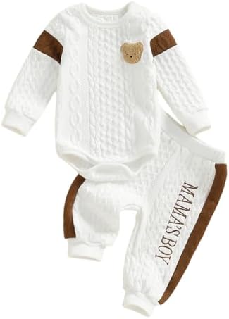 Giraropa Newborn Baby Boy Clothes Rib Knit Romper Jumpsuit Solid Sweater by Giraropa