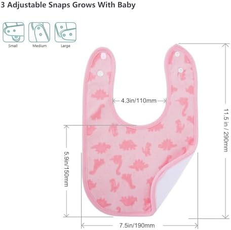 Hakochia Waterproof Baby Bibs Organic Cotton Super Soft and Absorbent - Image 3