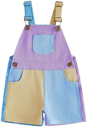 Fernvia Toddler Kids Baby Girl Boy Contrast Color Overalls Shorts Clothes by Fernvia