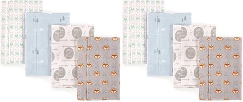 Luvable Friends Unisex Baby Cotton Flannel Burp Cloths, Wild Free, One Size by Luvable+Friends