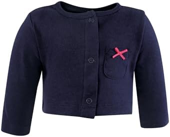 Hudson Baby Infant and Toddler Girls Cotton Dress and Cardigan Set - Image 5
