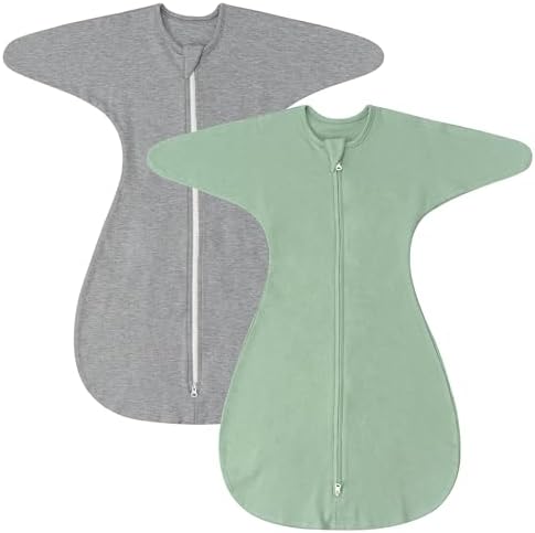 ZIGJOY Swaddle Sleep Sack 3-6 Months, 1.0 Tog Cotton Baby Swaddle Blanket by ZIGJOY