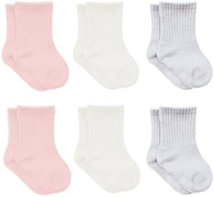 bistyle Baby Grip Ankle Socks 6 Pairs | Newborn Infant Toddlers Sock Organic by bistyle