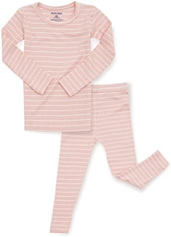 AVAUMA Stripe Pattern Baby Boys Girls Pajama Set Kids Toddler Snug fit Ribbed by AVAUMA