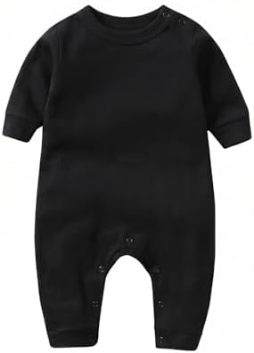 Unisex Baby romper, Long Sleeve 100% Cotton Baby Clothes, Baby Footless Jumpsuit by Jomixa