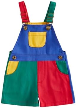 Fernvia Toddler Kids Baby Girl Boy Contrast Color Overalls Shorts Clothes by Fernvia