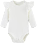 Baby Girl Knit Ruffle Outfit Clothes Ribbed 100% Organic Cotton Solid Color by Unknown
