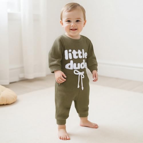 Giraropa Newborn Baby Boy Clothes Rib Knit Romper Jumpsuit Solid Sweater - Image 6