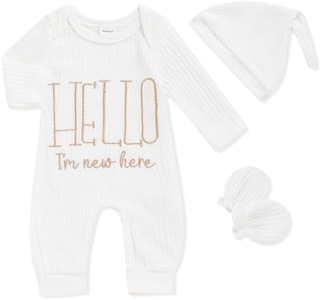 GRNSHTS Newborn Baby Boy Romper Coming Home Outfits Letter Print Bodysuit by GRNSHTS