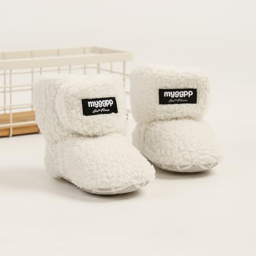 Ohwawadi Infant Baby Boots Boys Girls Cozy Fleece Slippers Snow Boots Winter - Image 5