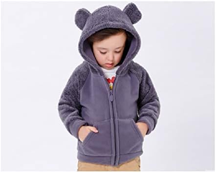 Toddler Winter Coats Baby Boys Girls Fuzzy Sherpa Fleece Jackets - Image 2